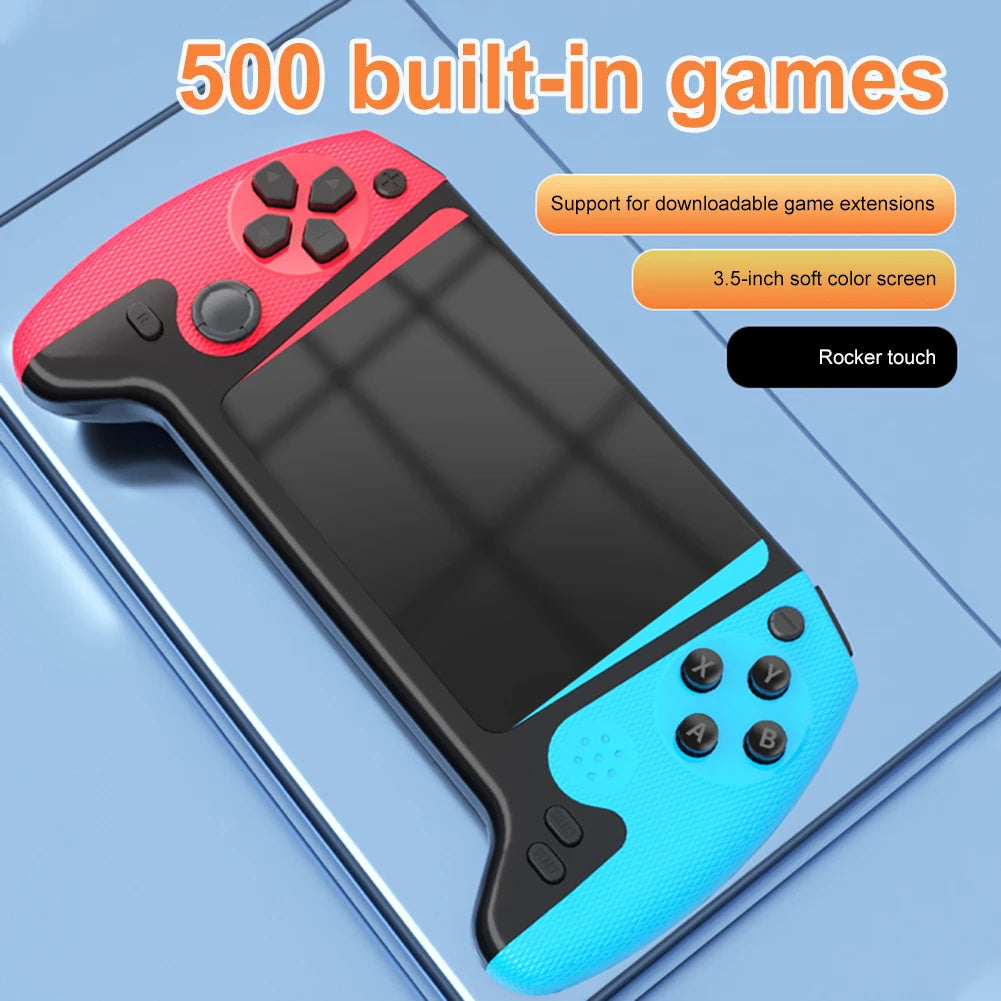 Built-in 500 Games Retro Handheld Game Console 3.5inch LCD Screen Portable Game Console Nostalgic Game Console for Single Player
